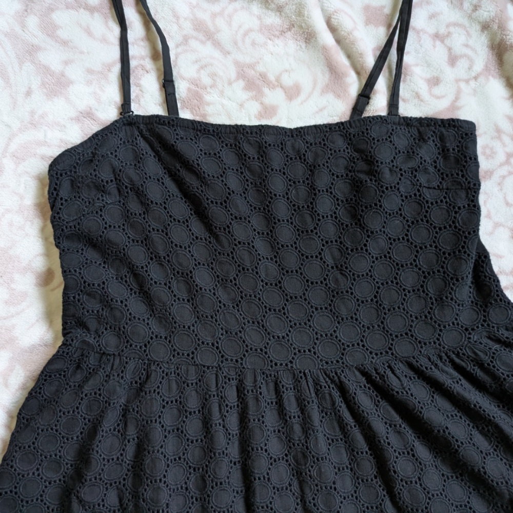 Garnet Hill Black Eyelet Dress - Picture 2 of 13